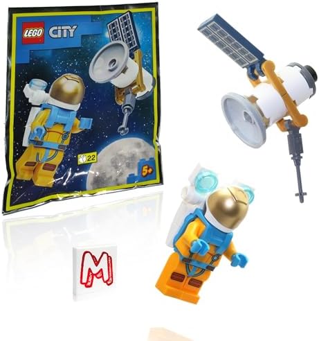 LEGO CITY MINIFIGURE SPACE PORT - ASTRONAUTA CON JETPACK Y SATÉLITE PAQUETE DE 22 PIEZAS DE PAPEL DE ALUMINIO - 6
