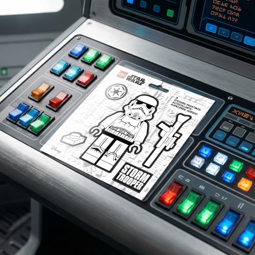 LEGO STAR WARS STICKER - STORMTROOPER NEGRO WHITE (53751) - 5 DIE-CUT PET STICKERS 1 SHEET FOR WATER BOTTLE LAPTOP NOTEBOOK - 4