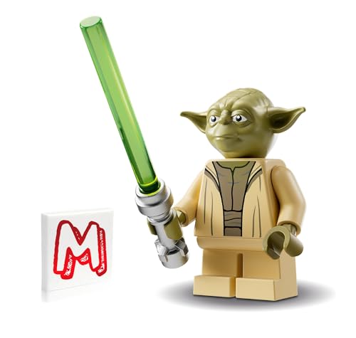 LEGO STAR WARS THE CLONE WARS MINIFIGURA - YODA CON BATA ABIERTA Y SABLE DE LUZ VERDE (75360) - 1