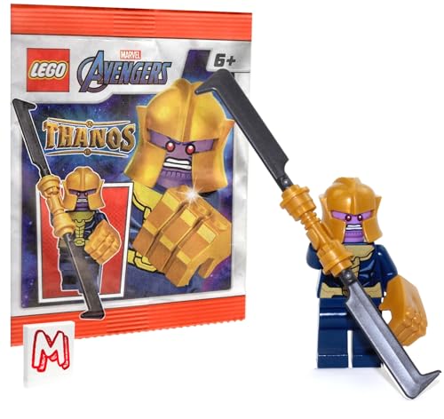 LEGO MARVEL SUPER HEROES AVENGERS INFINITY WAR MINIFIGURA - THANOS EN TRAJE DORADO CON ESPADA Y GUANTE DE INFINITO DORADO - 1