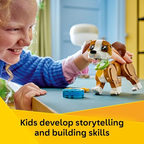 LEGO CREATOR 31382 ANIMALES LINDOS EN 1 JUGUETE DE CONSTRUCCIÓN DE CACHORRO DECORACIÓN DE DORMITORIO PARA NIÑAS Y NIÑOS A PARTIR - 4