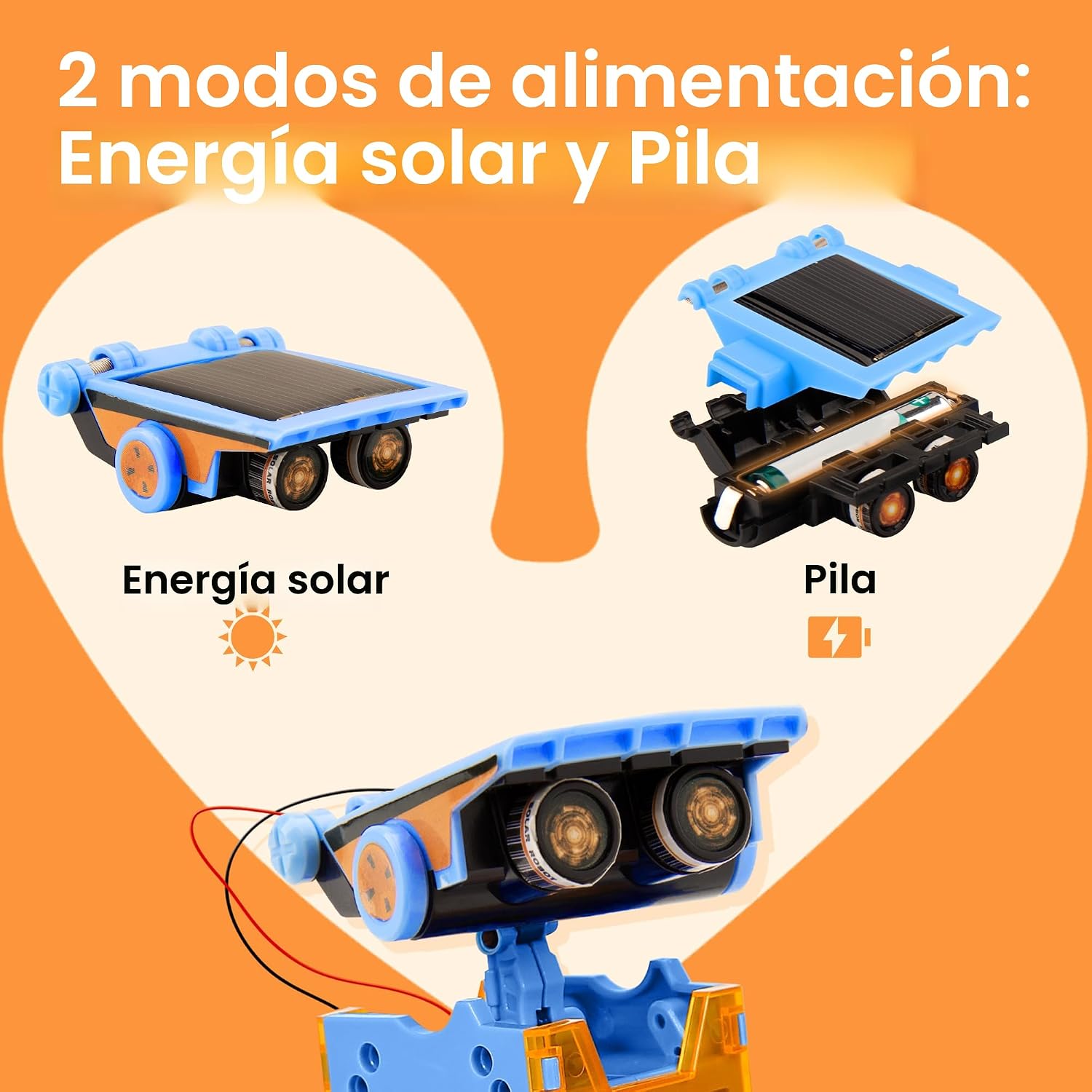 SILLBIRD KIT DE ROBOT DE CONSTRUCCIÓN SOLAR 12 EN 1, REGALO STEM PARA NIÑOS - 7