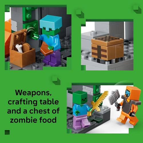 LEGO MINECRAFT ZOMBIE DUNGEON JUGUETE DE CONSTRUCCIÓN Y SIMULACIÓN PARA NIÑOS Y NIÑAS JUEGO DE VIDEOJUEGOS Y FIGURAS - 3