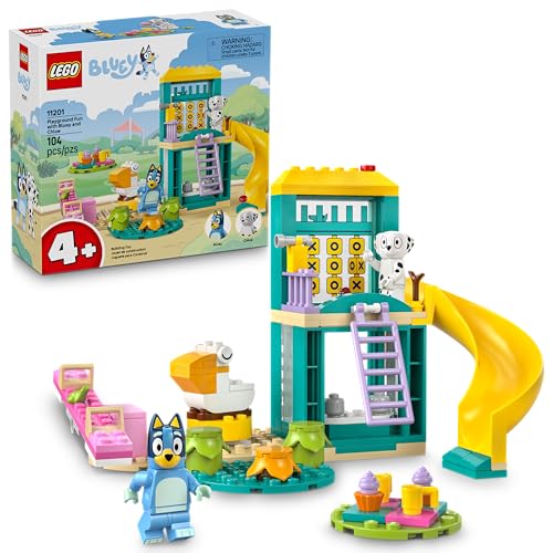 LEGO BLUEY PATIO DE JUEGO DIVERTIDO CON BLUEY Y CHLOE BLOQUES DE CONSTRUCCIÓN SENSORIAL JUGUETES DE JUEGO DE ROL Y APRENDIZAJE - 1