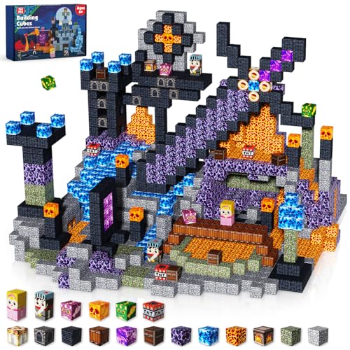 GOODY KING 150 PIEZAS BLOQUES DE CONSTRUCCIÓN MAGNÉTICOS SET DE BLOQUES MAGNÉTICOS DE CASTILLO OSCURO JUGUETES MAGNÉTICOS - 1