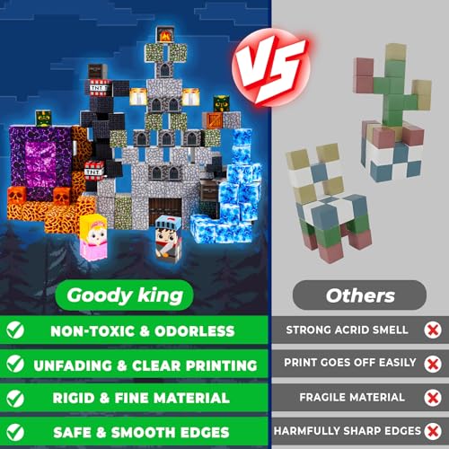 GOODY KING 150 PIEZAS BLOQUES DE CONSTRUCCIÓN MAGNÉTICOS SET DE BLOQUES MAGNÉTICOS DE CASTILLO OSCURO JUGUETES MAGNÉTICOS - 4