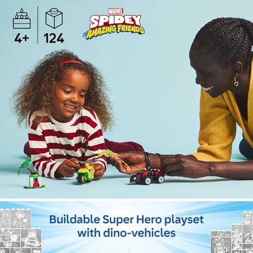 LEGO MARVEL SPIDEY AND HIS AMAZING FRIENDS SPIN AND ELECTRO DINOSAUR VEHICLE CHASE JUGUETE DE CONSTRUCCIÓN PREESCOLAR - 2