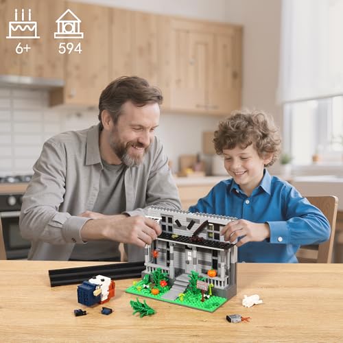 JUEGO DE CONSTRUCCIÓN DE PELÍCULAS DE HALLOWEEN CASA Y FIGURA DE TERROR BLOQUES DE CONSTRUCCIÓN DE JUGUETE COMPATIBLES CON LEGO - 3