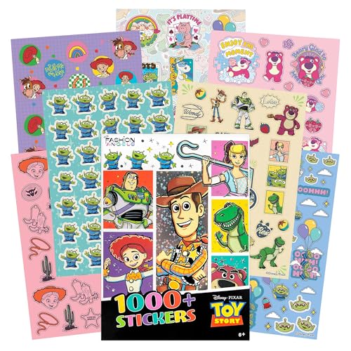 FASHION ANGELS DISNEY PIXAR TOY STORY 1000 LIBRO DE CALCOMANÍAS INCLUYE 30 PÁGINAS DE CALCOMANÍAS BRILLANTES CON WOODY BUZZ - 1