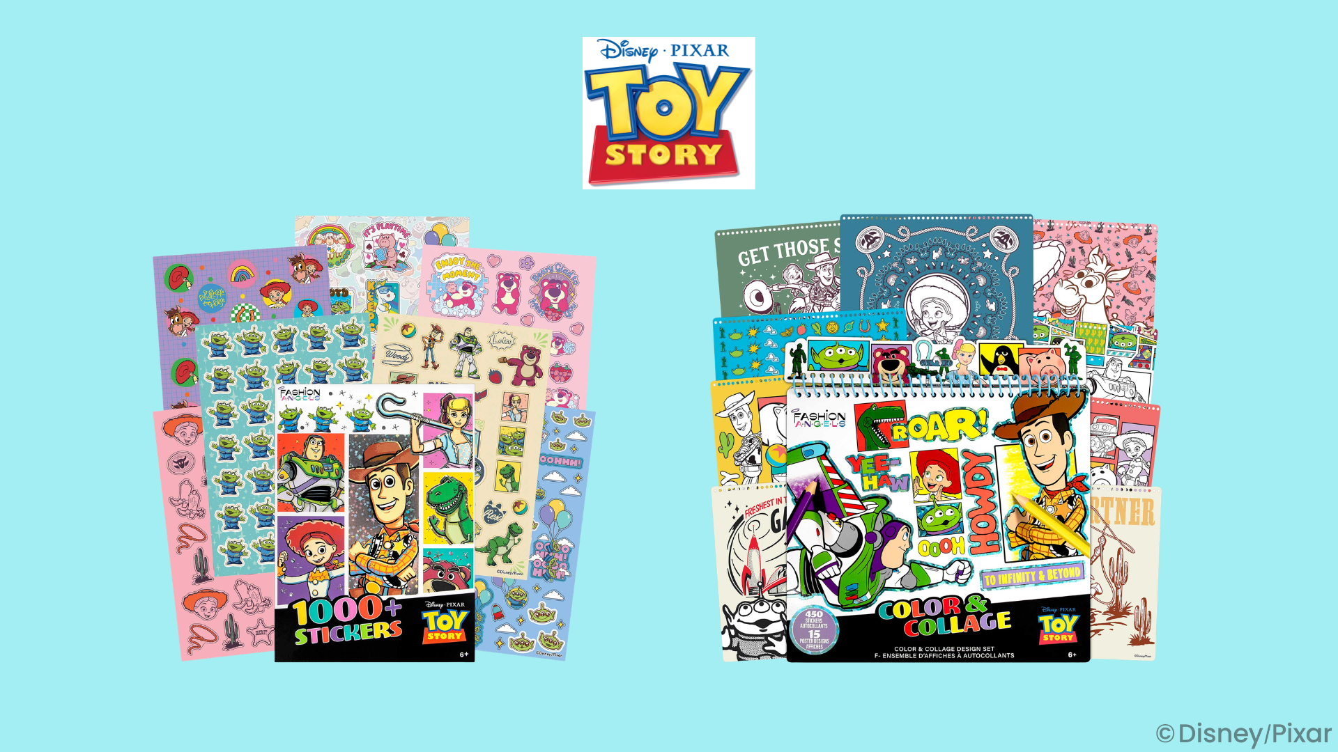 FASHION ANGELS DISNEY PIXAR TOY STORY 1000 LIBRO DE CALCOMANÍAS INCLUYE 30 PÁGINAS DE CALCOMANÍAS BRILLANTES CON WOODY BUZZ - 6