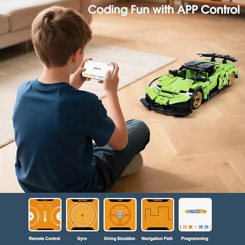 IQKIDZ KIT DE BLOQUES DE CONSTRUCCIÓN STEM PARA NIÑOS AUTO DE CARRERAS CON CONTROL REMOTO Y ROBOT DE JUGUETE 2 EN 1 GRAN REGALO - 3