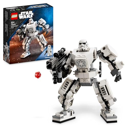 LEGO 75370 STAR WARS THE STORMTROOPER ROBOT MODELO DE FIGURA PARA CONSTRUIR CON PIEZAS ARTICULADAS MINIFIGURA Y LANZADOR - 1