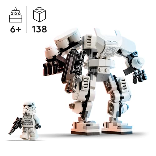 LEGO 75370 STAR WARS THE STORMTROOPER ROBOT MODELO DE FIGURA PARA CONSTRUIR CON PIEZAS ARTICULADAS MINIFIGURA Y LANZADOR - 2