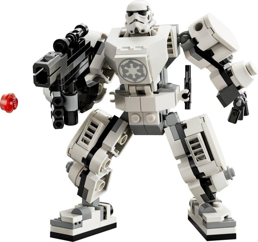 LEGO 75370 STAR WARS THE STORMTROOPER ROBOT MODELO DE FIGURA PARA CONSTRUIR CON PIEZAS ARTICULADAS MINIFIGURA Y LANZADOR - 4
