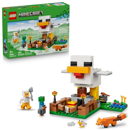LEGO MINECRAFT CHICKEN FARM JUGUETE DE CONSTRUCCIÓN PARA NIÑOS JUEGO DE VIDEOJUEGOS Y FIGURAS PARA NIÑOS Y NIÑAS A PARTIR - 1