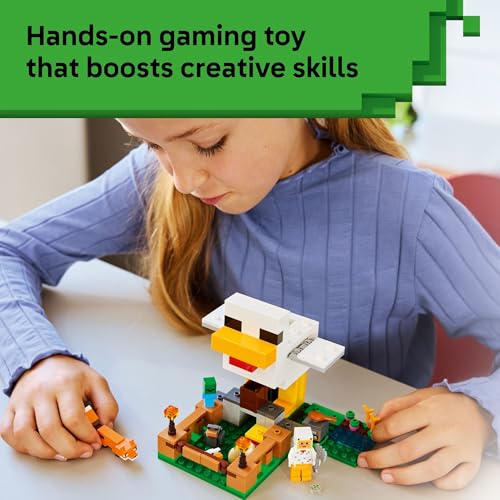 LEGO MINECRAFT CHICKEN FARM JUGUETE DE CONSTRUCCIÓN PARA NIÑOS JUEGO DE VIDEOJUEGOS Y FIGURAS PARA NIÑOS Y NIÑAS A PARTIR - 4
