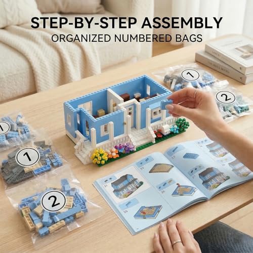 CONJUNTO DE CONSTRUCCIÓN DE CASA GILMORE COMPATIBLE CON LEGO PARA NIÑAS KIT DE CONSTRUCCIÓN DE ARQUITECTURA DE CASA - 5