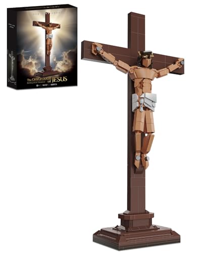 SET DE BLOQUES DE CONSTRUCCIÓN DE LA CRUCIFIXIÓN DE JESÚS JUGUETE CRISTIANO RELIGIOSO COMPATIBLE CON LEGO REGALO PARA ADULTOS - 1
