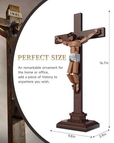 SET DE BLOQUES DE CONSTRUCCIÓN DE LA CRUCIFIXIÓN DE JESÚS JUGUETE CRISTIANO RELIGIOSO COMPATIBLE CON LEGO REGALO PARA ADULTOS - 3