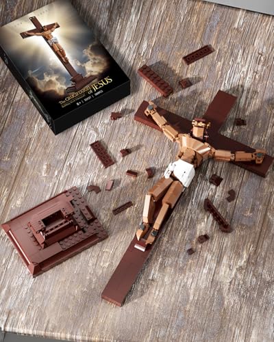 SET DE BLOQUES DE CONSTRUCCIÓN DE LA CRUCIFIXIÓN DE JESÚS JUGUETE CRISTIANO RELIGIOSO COMPATIBLE CON LEGO REGALO PARA ADULTOS - 4