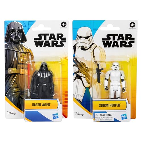 STAR WARS EPIC HERO SERIES PAQUETE DE DOS FIGURAS DE ACCIÓN DE DARTH VADER Y STORMTROOPER DE 4 PULGADAS Y ACCESORIOS JUGUETES - 2