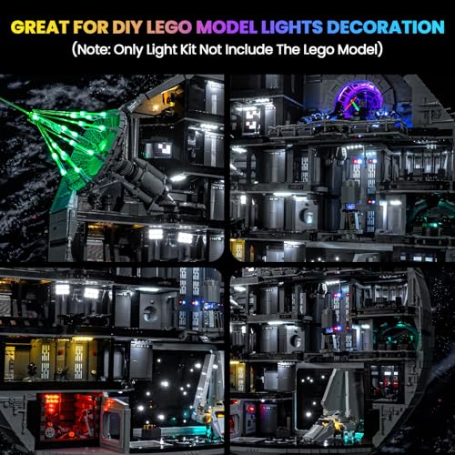 KIT DE LUZ LED MEJORADO COMPATIBLE CON EL SET DE CONSTRUCCIÓN Y DECORACIÓN LEGO STAR WARS DEATH STAR LUCES DE DECORACIÓN - 3