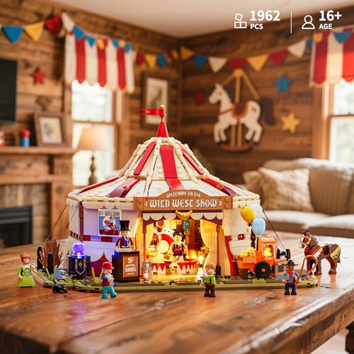 LUMIBRICKS CONJUNTO DE LADRILLOS DE CONSTRUCCIÓN DE ILUMINACIÓN DEL CIRCO VIAJERO EL ESPECTÁCULO DEL SALVAJE OESTE 1962 PIEZAS - 2