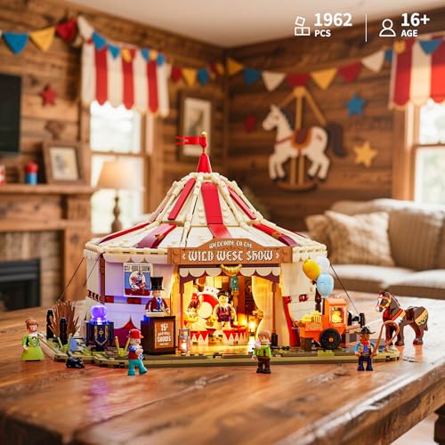 LUMIBRICKS CONJUNTO DE LADRILLOS DE CONSTRUCCIÓN DE ILUMINACIÓN DEL CIRCO VIAJERO EL ESPECTÁCULO DEL SALVAJE OESTE 1962 PIEZAS - 3