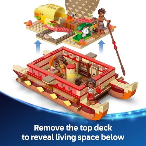 LEGO DISNEY CANOA DE AVENTURA DE MOANA SET DE JUGUETE DE CONSTRUCCIÓN BARCO DE JUGUETE DE JUEGO DE SIMULACIÓN PARA NIÑOS Y NIÑAS - 5