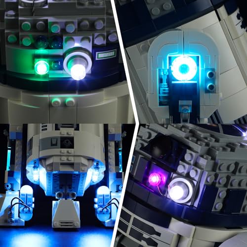 BRIKSMAX KIT DE ILUMINACIÓN PARA LEGO75379 R2D2 COMPATIBLE CON EL SET DE CONSTRUCCIÓN LEGO STAR WARS NO INCLUYE EL SET DE LEGO - 4
