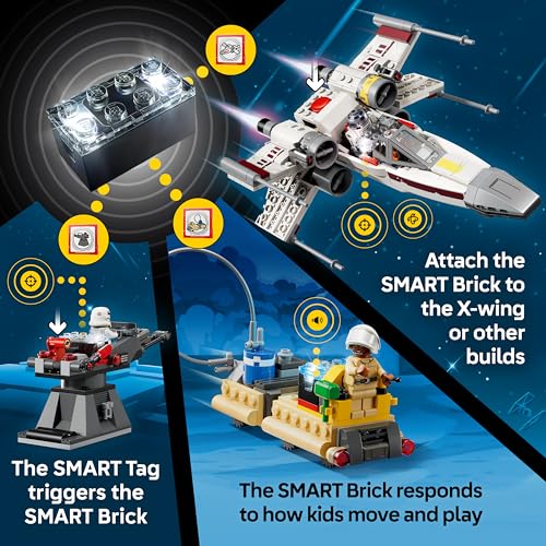 LEGO STAR WARS SMART PLAY LUKES RED FIVE XWING JUGUETE INTERACTIVO DE CONSTRUCCIÓN TODO EN UNO REACCIONA A CÓMO TE MUEVES - 4
