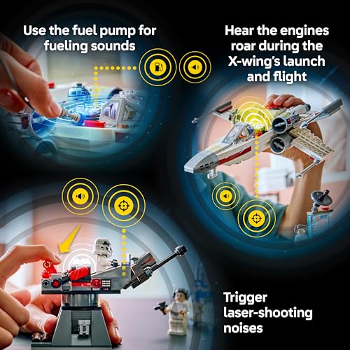 LEGO STAR WARS SMART PLAY LUKES RED FIVE XWING JUGUETE INTERACTIVO DE CONSTRUCCIÓN TODO EN UNO REACCIONA A CÓMO TE MUEVES - 5