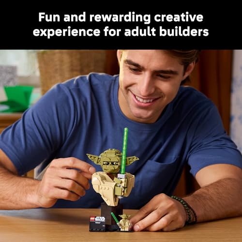 LEGO STAR WARS ATTACK OF THE CLONES YODA BUSTO CON SABLE DE LUZ JUEGO DE CONSTRUCCIÓN COLECCIONABLE PARA ADULTOS A PARTIR DE 18 - 3