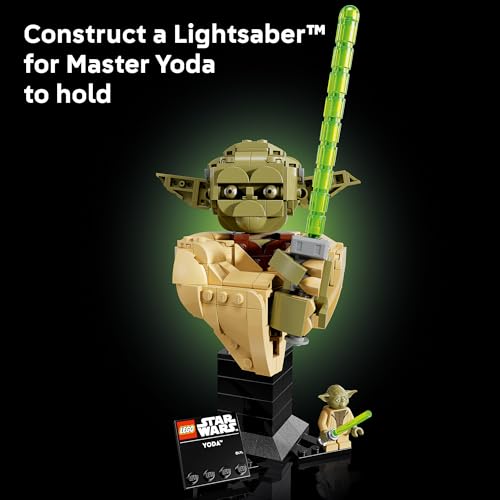 LEGO STAR WARS ATTACK OF THE CLONES YODA BUSTO CON SABLE DE LUZ JUEGO DE CONSTRUCCIÓN COLECCIONABLE PARA ADULTOS A PARTIR DE 18 - 4