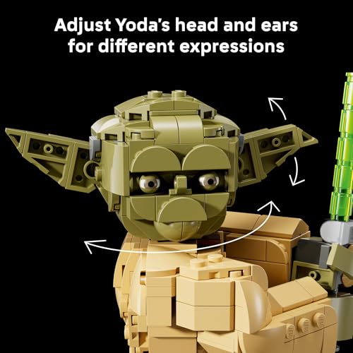 LEGO STAR WARS ATTACK OF THE CLONES YODA BUSTO CON SABLE DE LUZ JUEGO DE CONSTRUCCIÓN COLECCIONABLE PARA ADULTOS A PARTIR DE 18 - 5
