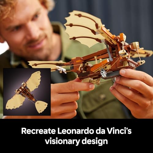 LEGO ICONS LEONARDO DA VINCIS FLYING MACHINE DIY KIT SET DE CONSTRUCCIÓN DE ORNITÓPTERO PARA ADULTOS MAYORES DE 18 AÑOS - 4