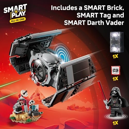 LEGO STAR WARS SMART PLAY JUEGO DE CONSTRUCCIÓN INTERACTIVO TIE FIGHTER DE DARTH VADER SET TODO EN UNO REACCIONA A CÓMO TE - 2