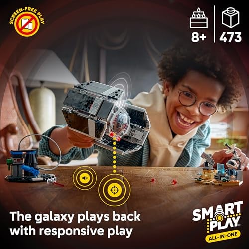 LEGO STAR WARS SMART PLAY JUEGO DE CONSTRUCCIÓN INTERACTIVO TIE FIGHTER DE DARTH VADER SET TODO EN UNO REACCIONA A CÓMO TE - 3