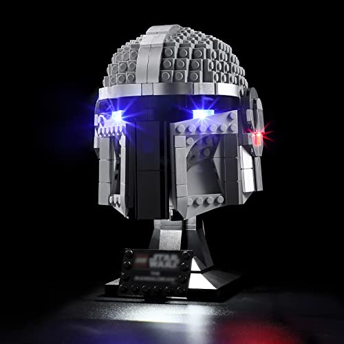 BRIKSMAX KIT DE ILUMINACIÓN LED PARA CASCO DE STAR WARS THE MANDALORIAN COMPATIBLE CON EL MODELO DE BLOQUES DE CONSTRUCCIÓN LEGO - 1