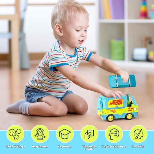 CONJUNTO DE BLOQUES DE CONSTRUCCIÓN DE JUGUETES DE AUTOS DE PELÍCULA DE AVENTURA CLÁSICA PARA NIÑOS JUGUETE MISTERIOSO - 6