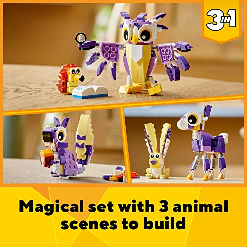 LEGO CREATOR 31125 CRIATURAS DEL BOSQUE DE FANTASÍA JUEGO DE JUGUETES DE ANIMALES DEL BOSQUE QUE SE TRANSFORMA DE CONEJO A BÚHO - 2