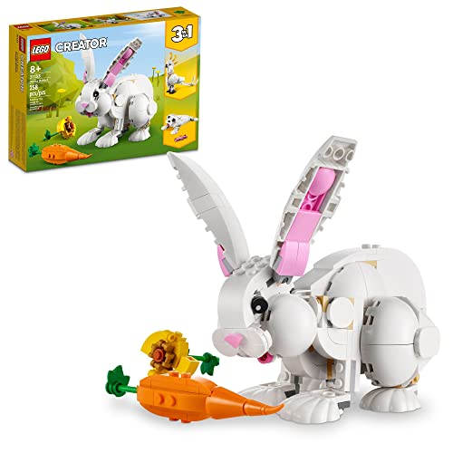 LEGO CREATOR 3 EN 1 JUEGO DE CONSTRUCCIÓN DE JUGUETE DE ANIMAL CONEJO BLANCO JUGUETE STEM PARA NIÑOS DE 8 AÑOS EN ADELANTE SE - 1