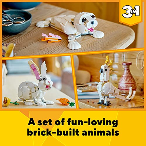 LEGO CREATOR 3 EN 1 JUEGO DE CONSTRUCCIÓN DE JUGUETE DE ANIMAL CONEJO BLANCO JUGUETE STEM PARA NIÑOS DE 8 AÑOS EN ADELANTE SE - 2