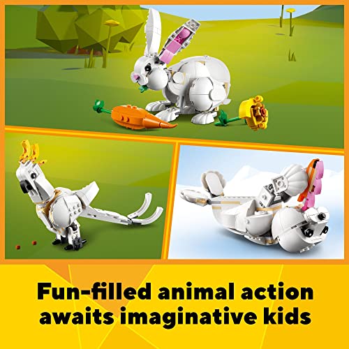 LEGO CREATOR 3 EN 1 JUEGO DE CONSTRUCCIÓN DE JUGUETE DE ANIMAL CONEJO BLANCO JUGUETE STEM PARA NIÑOS DE 8 AÑOS EN ADELANTE SE - 3