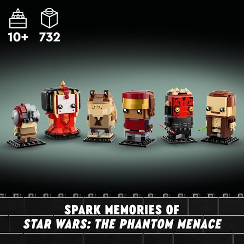 LEGO STAR WARS BRICKHEADZ THE PHANTOM MENACE FIGURAS COLECCIONABLES DE STAR WARS DE ANNAKIN DARTH MAUL Y MÁS REGALO - 5