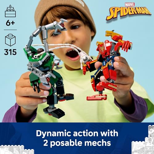 LEGO MARVEL MECH BATTLE SPIDERMAN VS DOC OCK JUGUETES DE CONSTRUCCIÓN PARA NIÑOS JUGUETES DE SUPERHÉROES Y VILLANOS CON 3 - 2