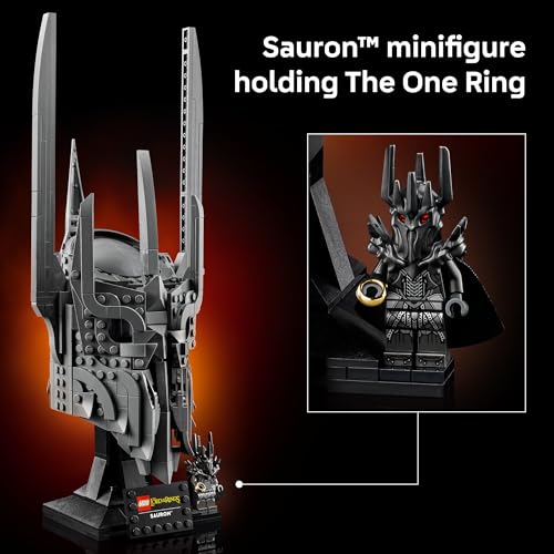 LEGO ICONS THE LORD OF THE RINGS SAURONS HELMET JUEGO DE CONSTRUCCIÓN PARA ADULTOS MAYORES DE 18 AÑOS DORMITORIO OFICINA EN CASA - 5