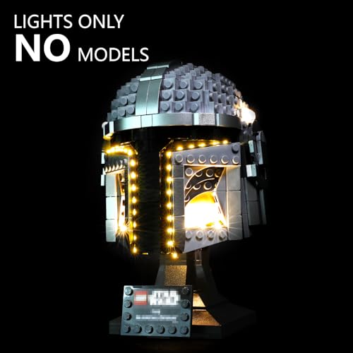 KIT DE LUZ LED PARA CASCO LEGO THE MANDALORIAN 75328 COMPATIBLE CON JUEGO DE CONSTRUCCIÓN DE STAR WARS ILUMINACIÓN PARA MODELO - 2
