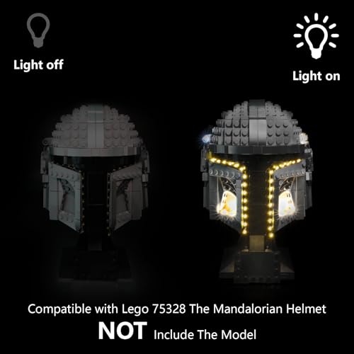 KIT DE LUZ LED PARA CASCO LEGO THE MANDALORIAN 75328 COMPATIBLE CON JUEGO DE CONSTRUCCIÓN DE STAR WARS ILUMINACIÓN PARA MODELO - 3