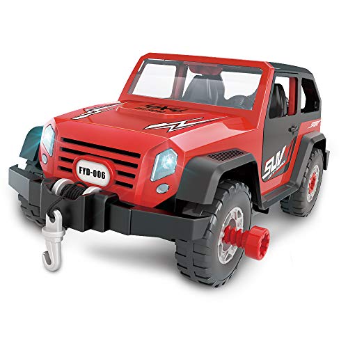 FYD JUEGO DE CONSTRUCCIÓN DE DESMONTAJE 2EN1 JEEP CON JUEGO DE MONTAJE STEM PARA APRENDER JUGANDO CON TALADRO FUNCIONAL - 2